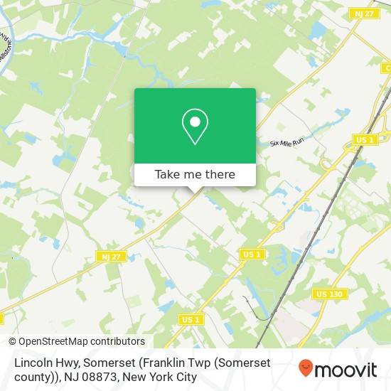 Mapa de Lincoln Hwy, Somerset (Franklin Twp (Somerset county)), NJ 08873