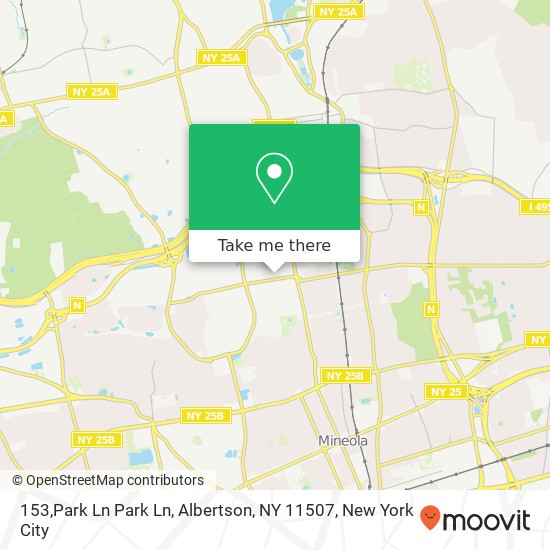 153,Park Ln Park Ln, Albertson, NY 11507 map