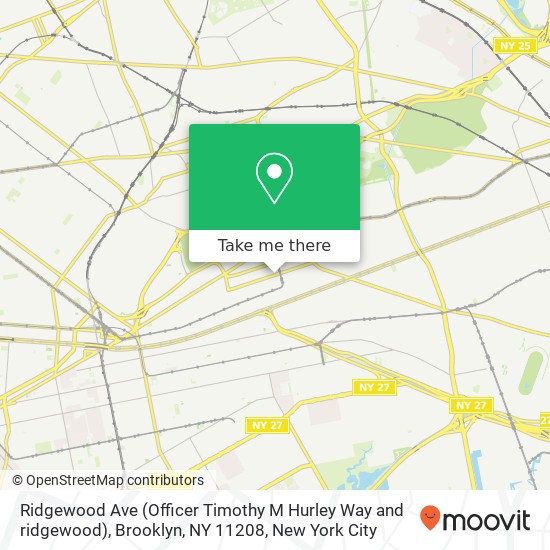 Ridgewood Ave (Officer Timothy M Hurley Way and ridgewood), Brooklyn, NY 11208 map