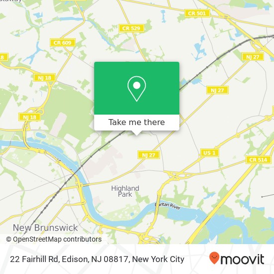 22 Fairhill Rd, Edison, NJ 08817 map
