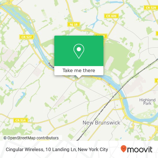 Mapa de Cingular Wireless, 10 Landing Ln