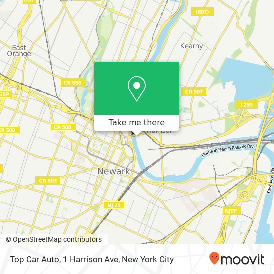 Mapa de Top Car Auto, 1 Harrison Ave