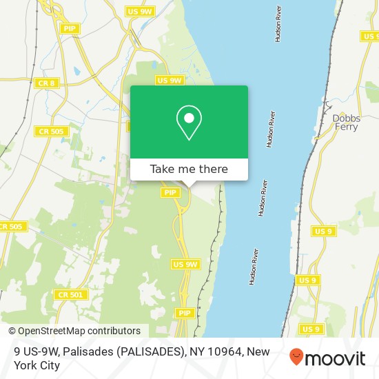 Mapa de 9 US-9W, Palisades (PALISADES), NY 10964