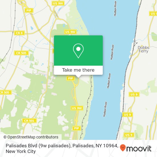 Mapa de Palisades Blvd (9w palisades), Palisades, NY 10964