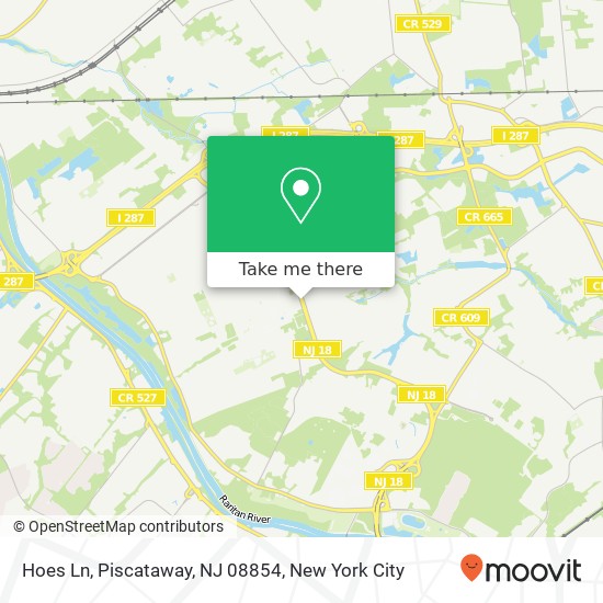 Mapa de Hoes Ln, Piscataway, NJ 08854