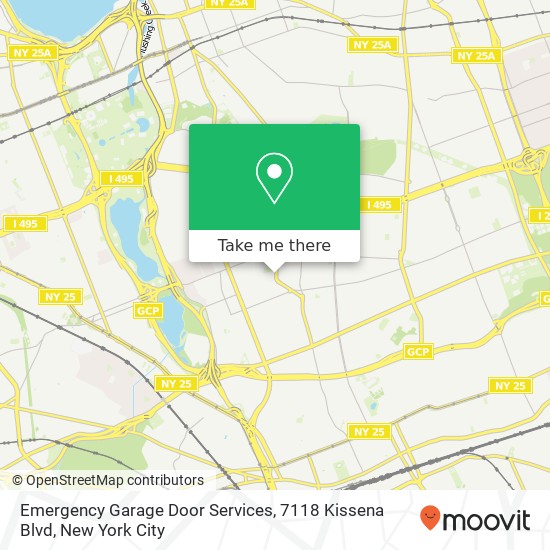 Mapa de Emergency Garage Door Services, 7118 Kissena Blvd