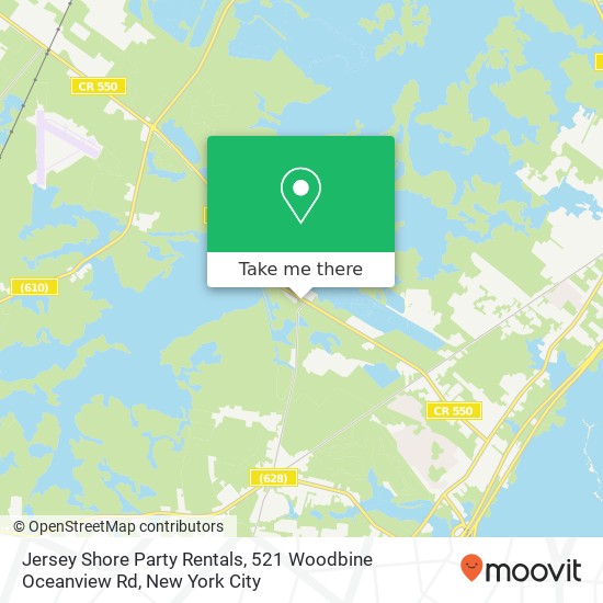 Jersey Shore Party Rentals, 521 Woodbine Oceanview Rd map