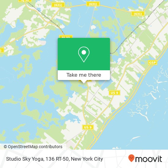 Studio Sky Yoga, 136 RT-50 map