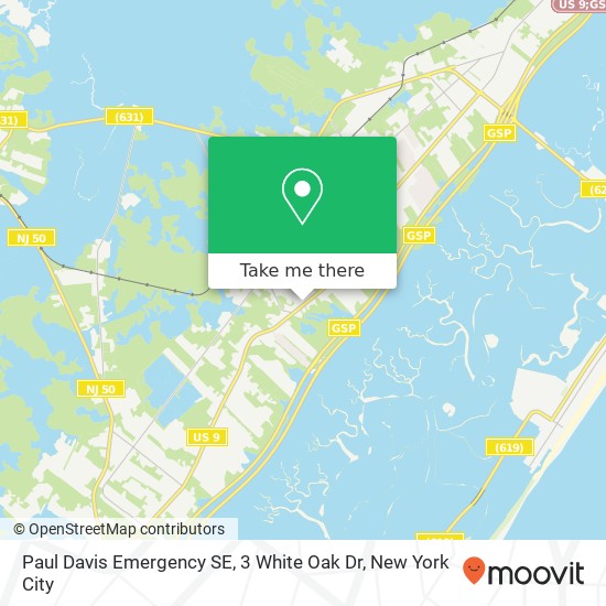 Mapa de Paul Davis Emergency SE, 3 White Oak Dr