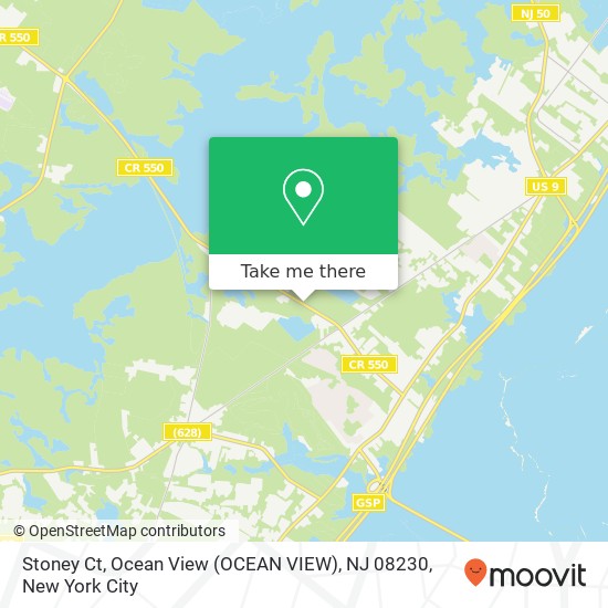 Stoney Ct, Ocean View (OCEAN VIEW), NJ 08230 map