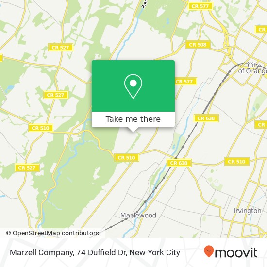 Mapa de Marzell Company, 74 Duffield Dr