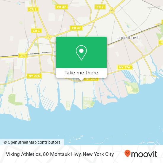 Viking Athletics, 80 Montauk Hwy map