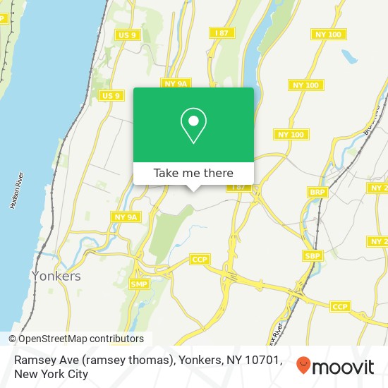 Ramsey Ave (ramsey thomas), Yonkers, NY 10701 map