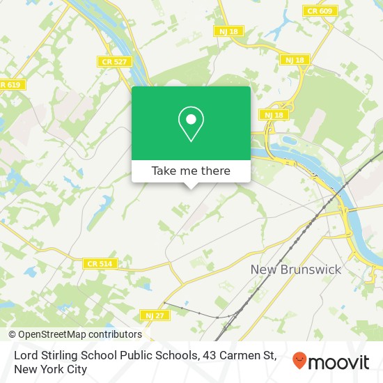 Lord Stirling School Public Schools, 43 Carmen St map