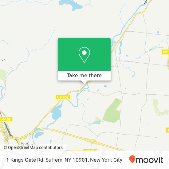 Mapa de 1 Kings Gate Rd, Suffern, NY 10901