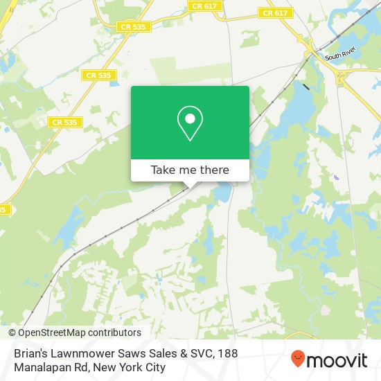 Mapa de Brian's Lawnmower Saws Sales & SVC, 188 Manalapan Rd