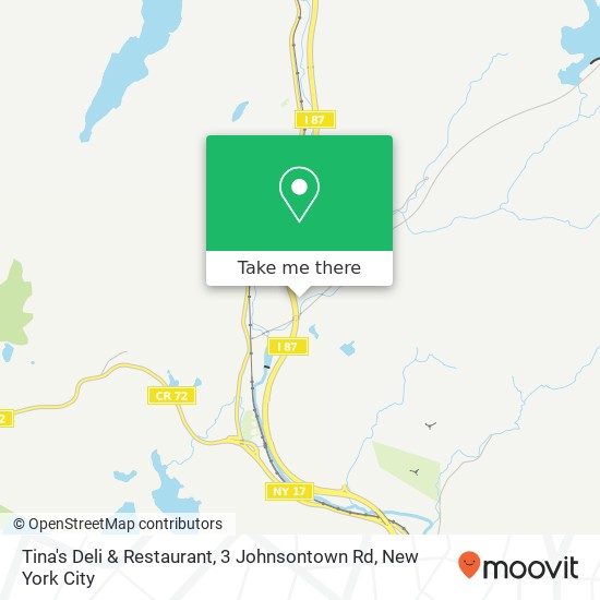 Mapa de Tina's Deli & Restaurant, 3 Johnsontown Rd