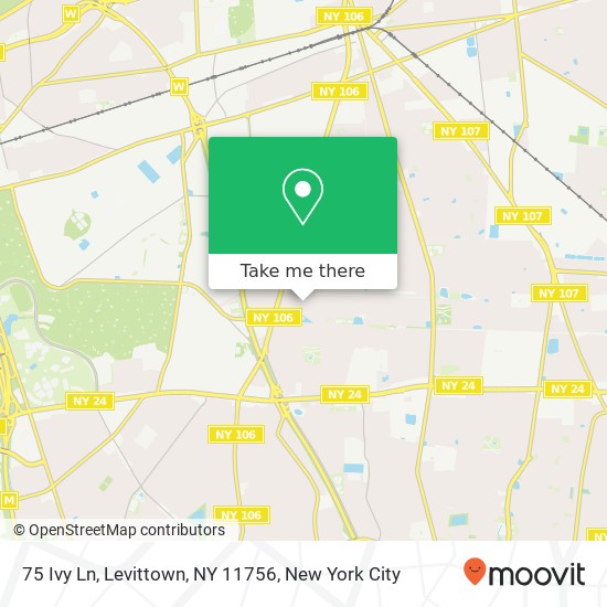 Mapa de 75 Ivy Ln, Levittown, NY 11756