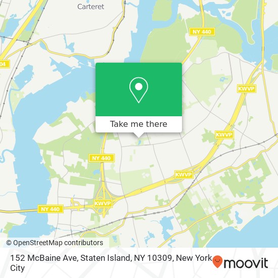 152 McBaine Ave, Staten Island, NY 10309 map