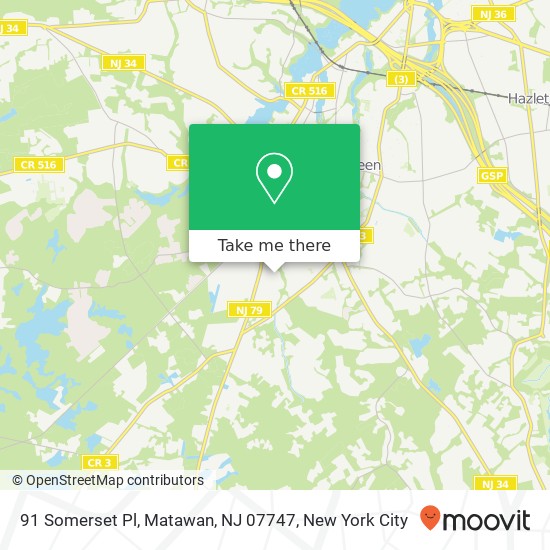 91 Somerset Pl, Matawan, NJ 07747 map