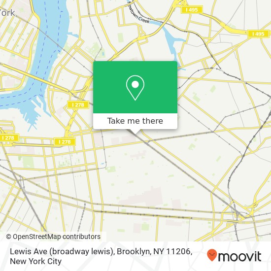 Lewis Ave (broadway lewis), Brooklyn, NY 11206 map