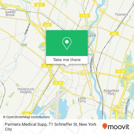 Mapa de Partners Medical Supp, 71 Schrieffer St