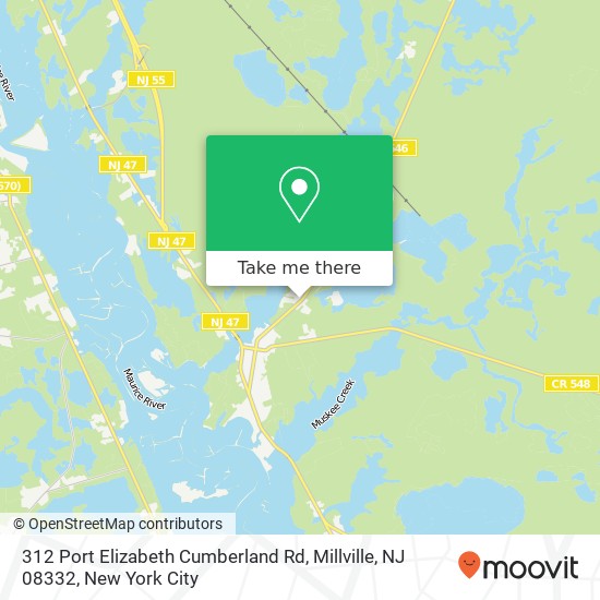 312 Port Elizabeth Cumberland Rd, Millville, NJ 08332 map