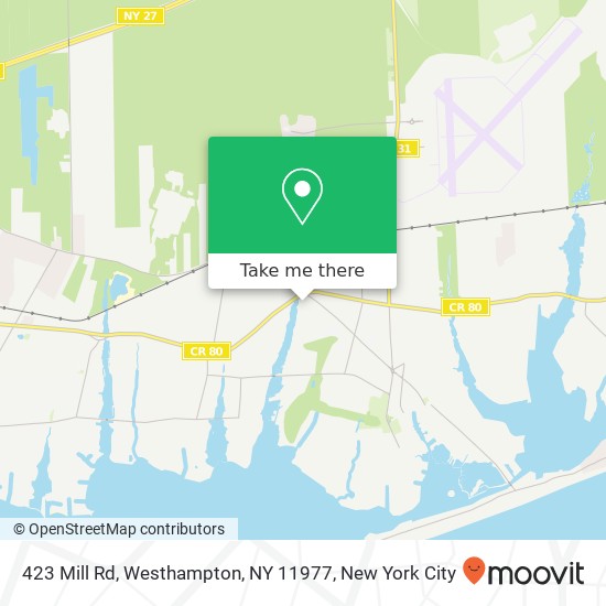 Mapa de 423 Mill Rd, Westhampton, NY 11977