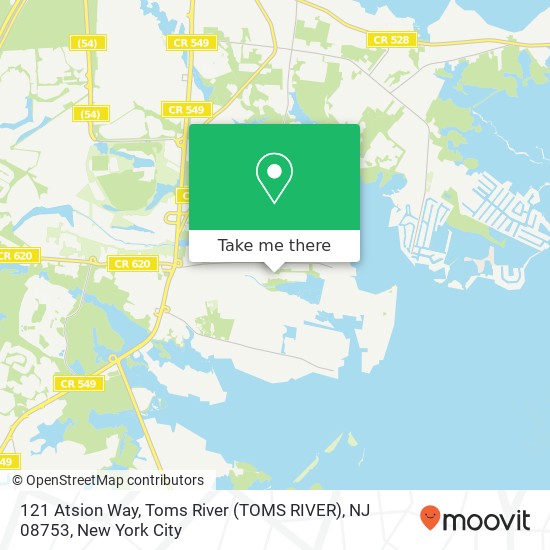 121 Atsion Way, Toms River (TOMS RIVER), NJ 08753 map