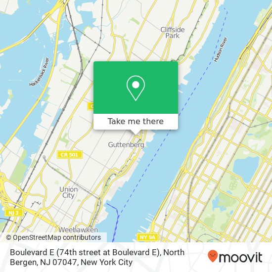 Boulevard E (74th street at Boulevard E), North Bergen, NJ 07047 map