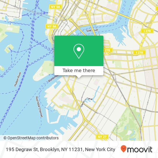 Mapa de 195 Degraw St, Brooklyn, NY 11231