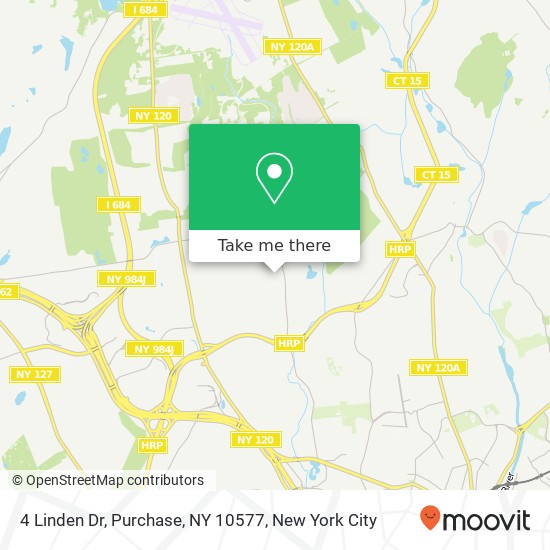 Mapa de 4 Linden Dr, Purchase, NY 10577