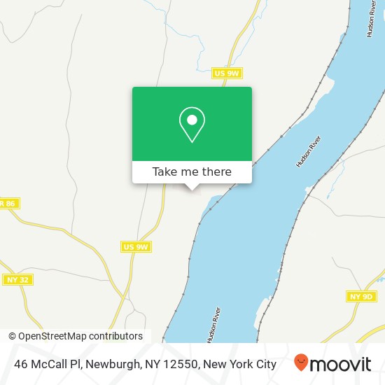 Mapa de 46 McCall Pl, Newburgh, NY 12550