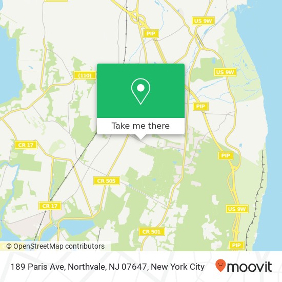 Mapa de 189 Paris Ave, Northvale, NJ 07647