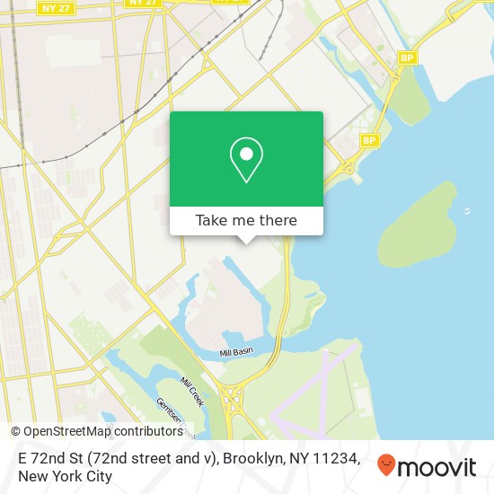E 72nd St (72nd street and v), Brooklyn, NY 11234 map