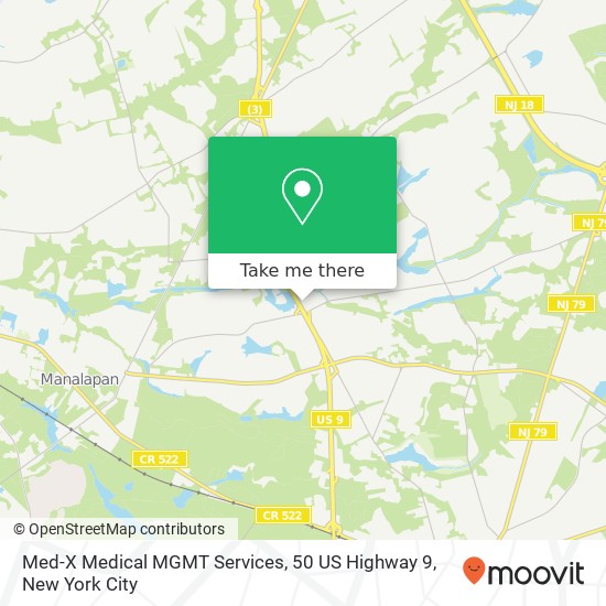 Med-X Medical MGMT Services, 50 US Highway 9 map