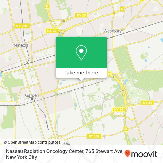 Mapa de Nassau Radiation Oncology Center, 765 Stewart Ave