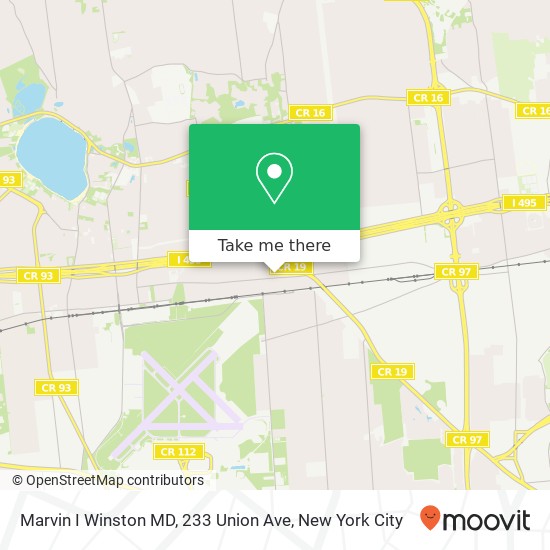 Marvin I Winston MD, 233 Union Ave map