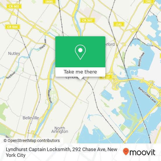 Lyndhurst Captain Locksmith, 292 Chase Ave map