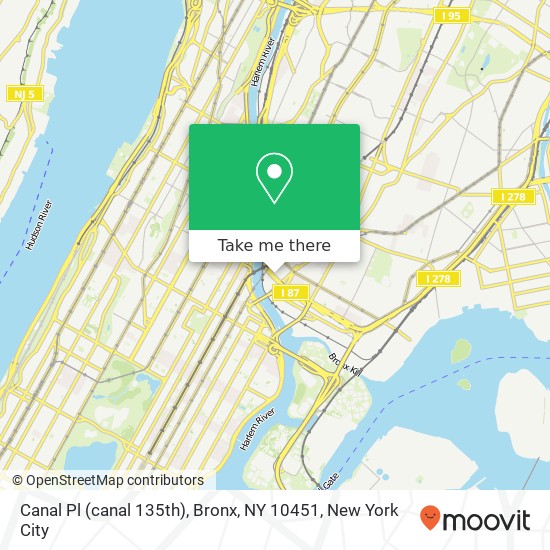 Canal Pl (canal 135th), Bronx, NY 10451 map