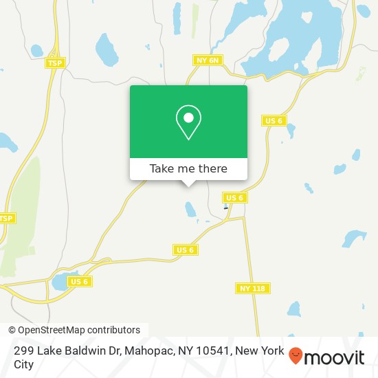 299 Lake Baldwin Dr, Mahopac, NY 10541 map