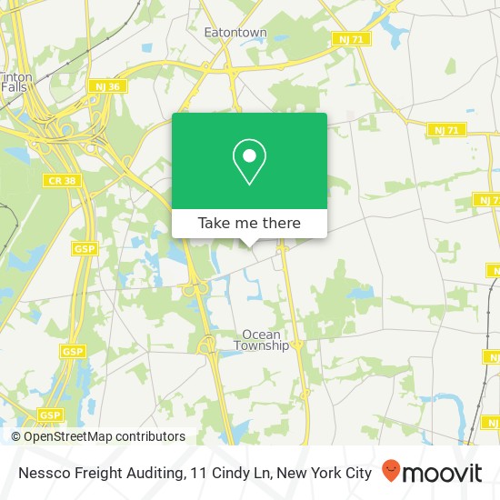 Mapa de Nessco Freight Auditing, 11 Cindy Ln