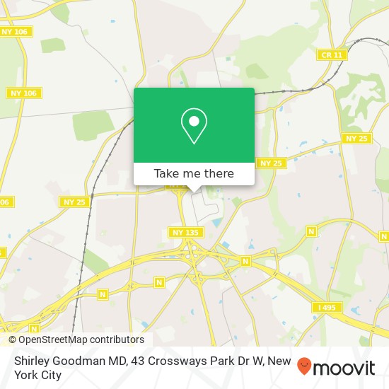 Shirley Goodman MD, 43 Crossways Park Dr W map