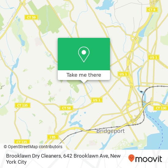Mapa de Brooklawn Dry Cleaners, 642 Brooklawn Ave