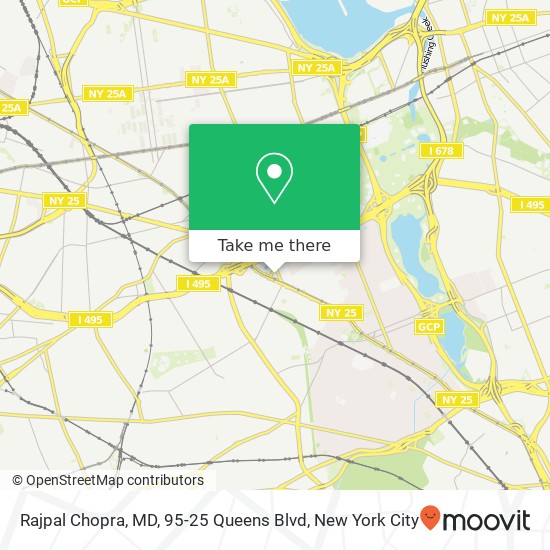 Mapa de Rajpal Chopra, MD, 95-25 Queens Blvd
