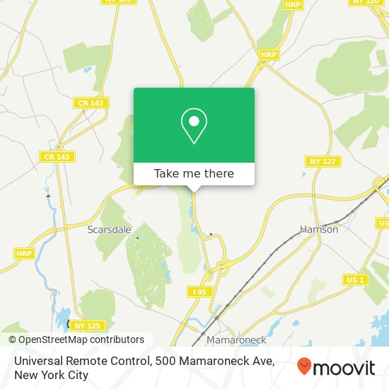 Mapa de Universal Remote Control, 500 Mamaroneck Ave