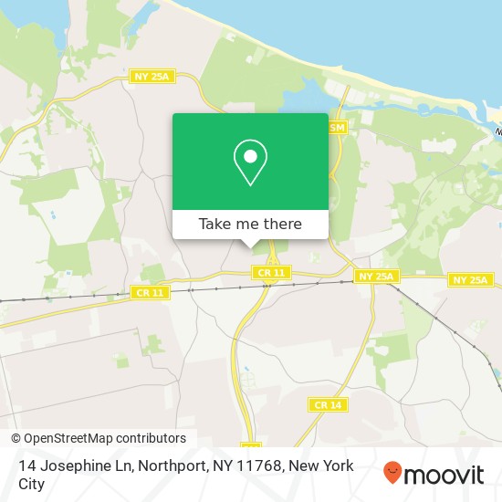 Mapa de 14 Josephine Ln, Northport, NY 11768