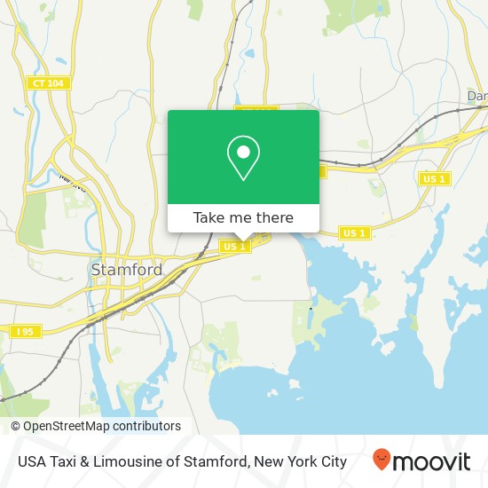 USA Taxi & Limousine of Stamford map