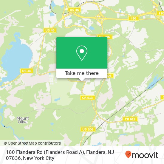 Mapa de 180 Flanders Rd (Flanders Road A), Flanders, NJ 07836