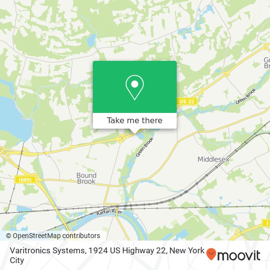 Varitronics Systems, 1924 US Highway 22 map